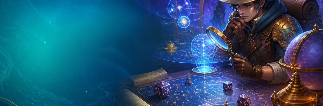 Banner hướng dẫn game với xúc xắc và bản đồ sao